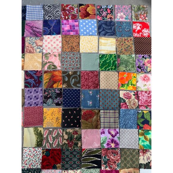 198 Precut 2" Cotton Quilting Fabric Squares Sewing - Picture 5 of 9